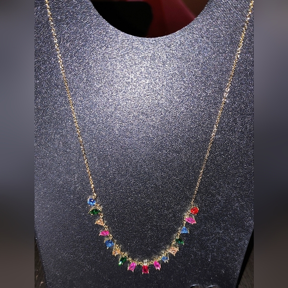 Jewelry - Gold Multicolor Gemstone Necklace